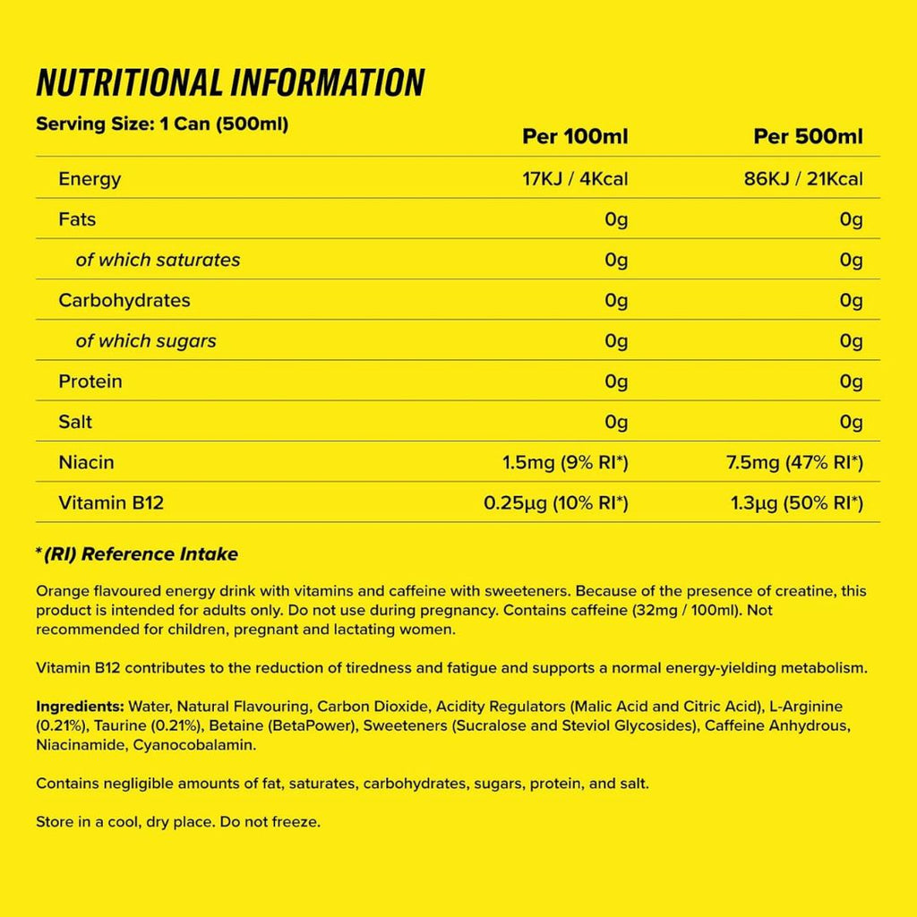 C4 Energy Drink 500 Ml Orange Silce