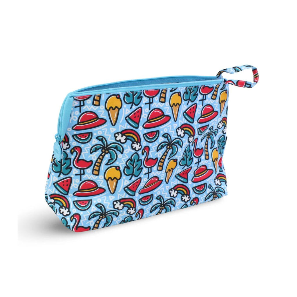 Baby Blue Flamingos Large Pouches