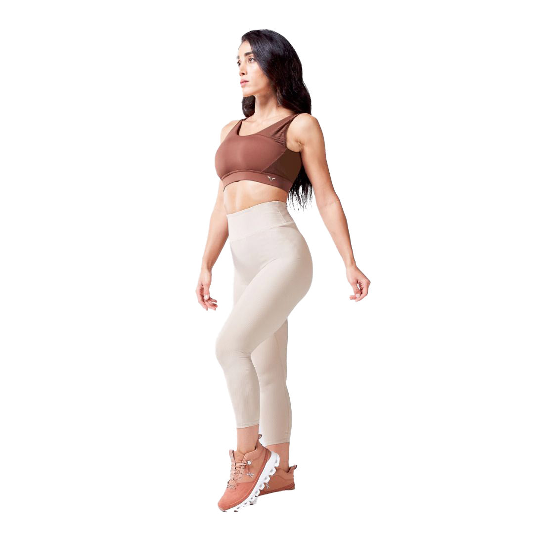Code Ribbed Asymmetric Sports Bra