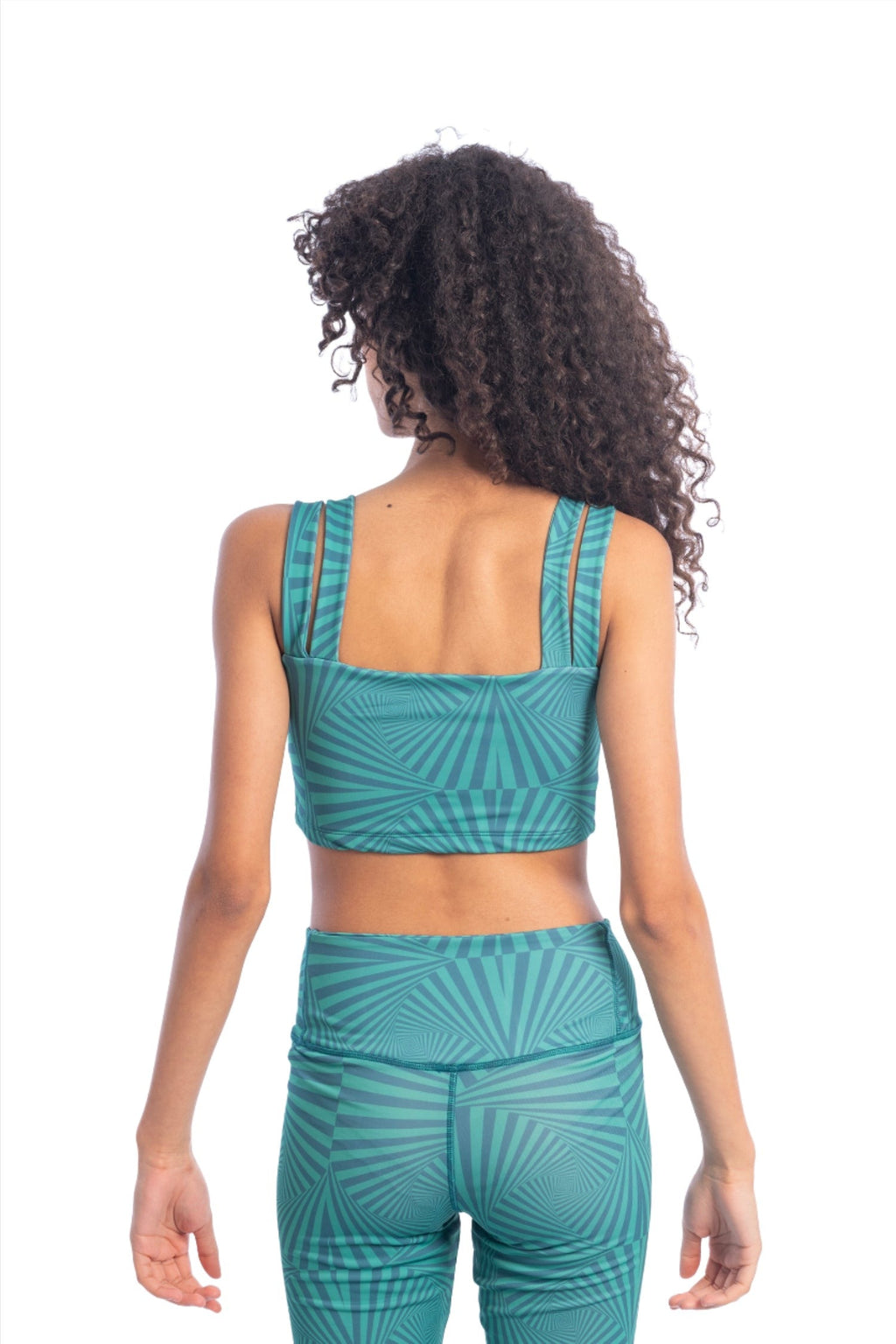 NYA Striped Retro Double Strap Sports Bra
